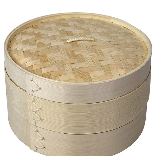 2-Tier Bamboo Steamer Basket - touchGOODS