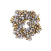GOLD AND SILVER BERRY BEADED  WREATH-CANDLE RING - touchGOODS