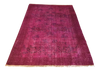 Vintage Over-Dyed Turkish Area Rug in Magenta 4′ × 6′6″ | touchGOODS