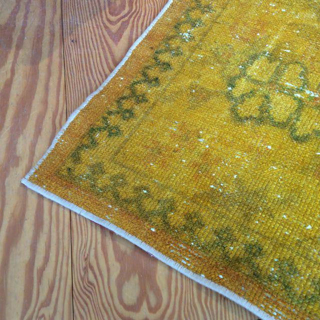 Yellow Over-Dyed Turkish Rug - 3′2″ × 6′5″ | touchGOODS