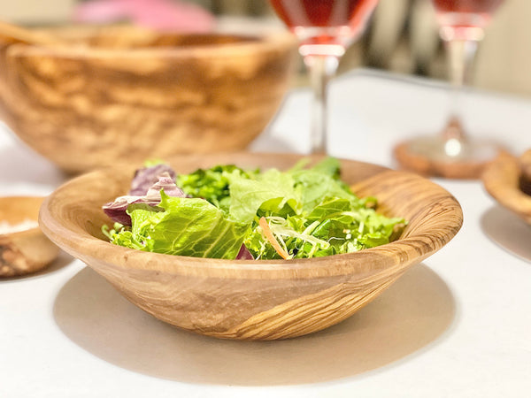 Olive Wood Salad Plate - touchGOODS