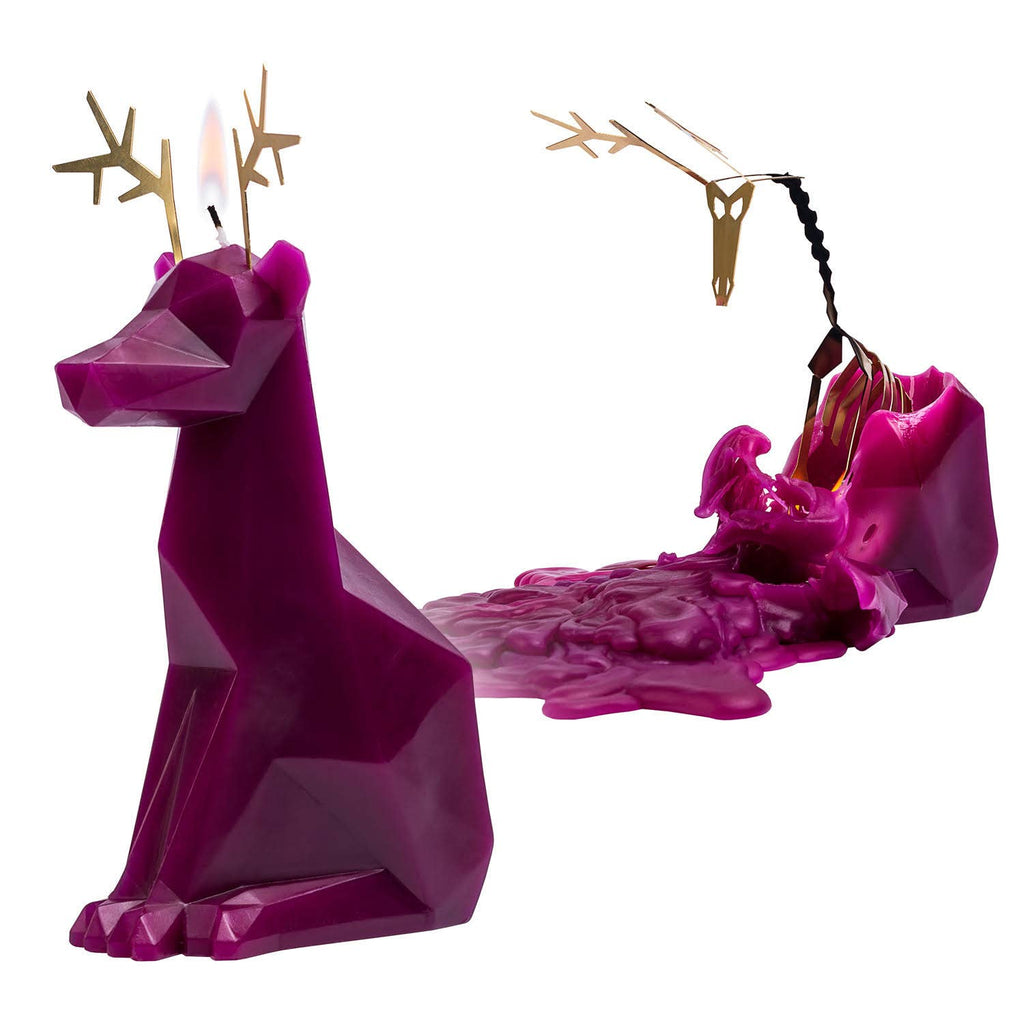 PyroPet Dyri Burgundy - Reindeer Candle - touchGOODS