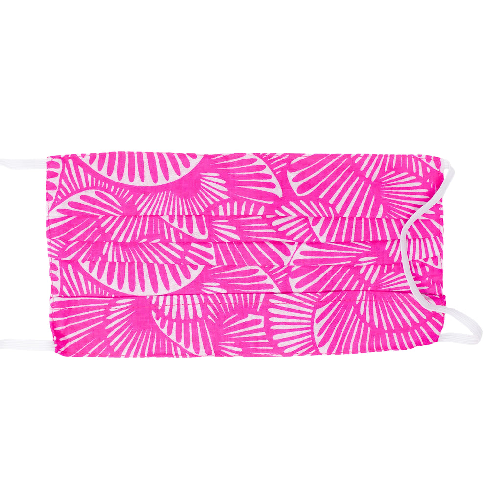 Adult Face Mask - Seashell Summer in Hot Pink - touchGOODS