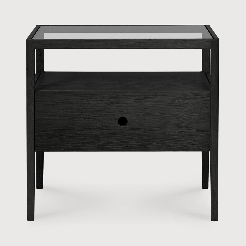 Oak Spindle Bedside Table - touchGOODS