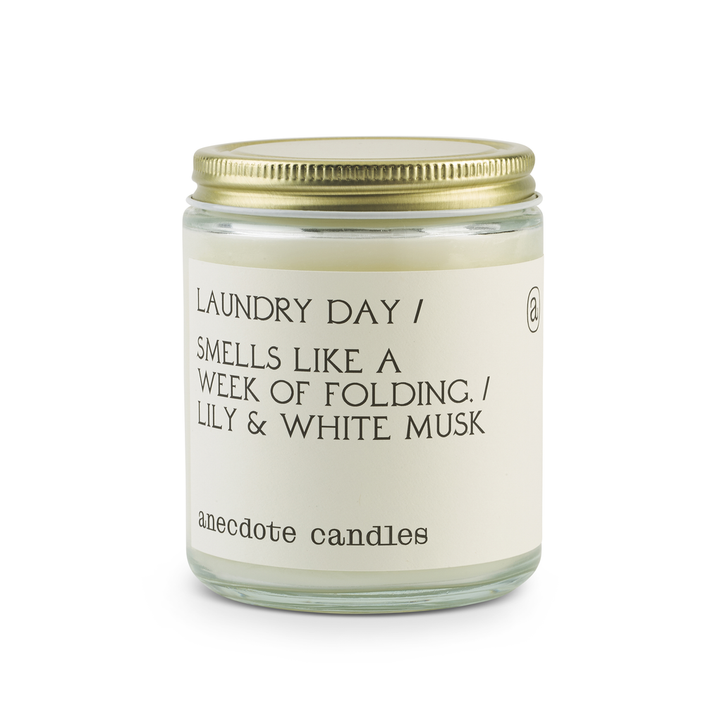Laundry Day (Lily & White Musk) Glass Jar Candle - touchGOODS