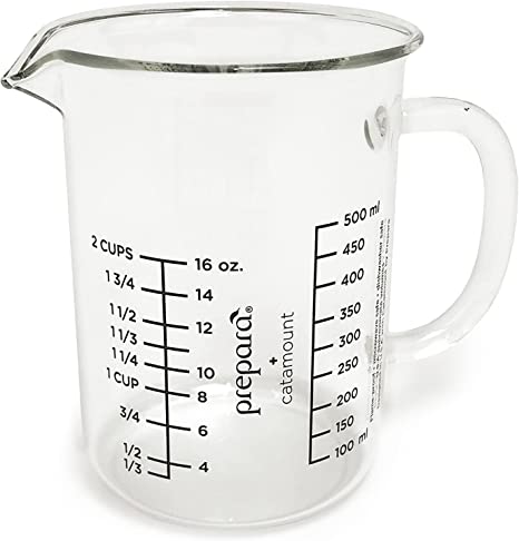 Two Cup Glass Measuring Cup — The Grateful Gourmet