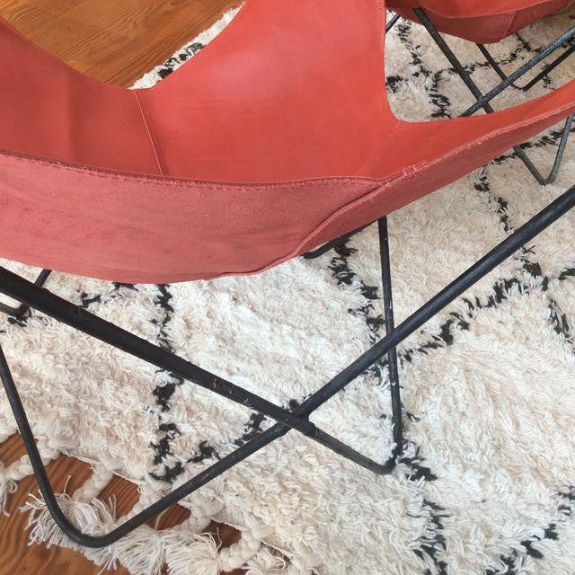 Mid-Century Red Leather Butterfly Chair | touchGOODS