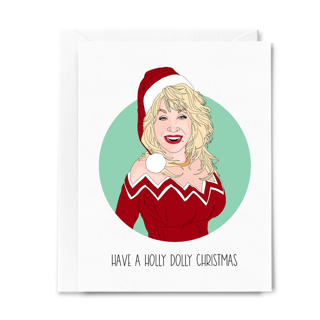 Have a Holly Dolly Christmas Card - touchGOODS