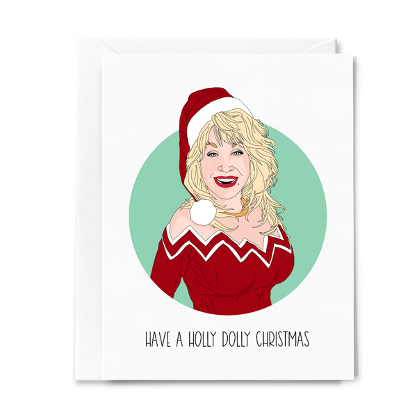 Have a Holly Dolly Christmas Card - touchGOODS