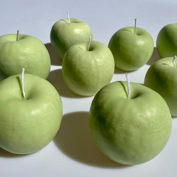 Apple Candle  Green, Apple Harvest  Single Apple - touchGOODS