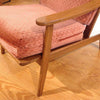 Vintage Mid-Century Oak & Burnt Orange Arm Chair | touchGOODS