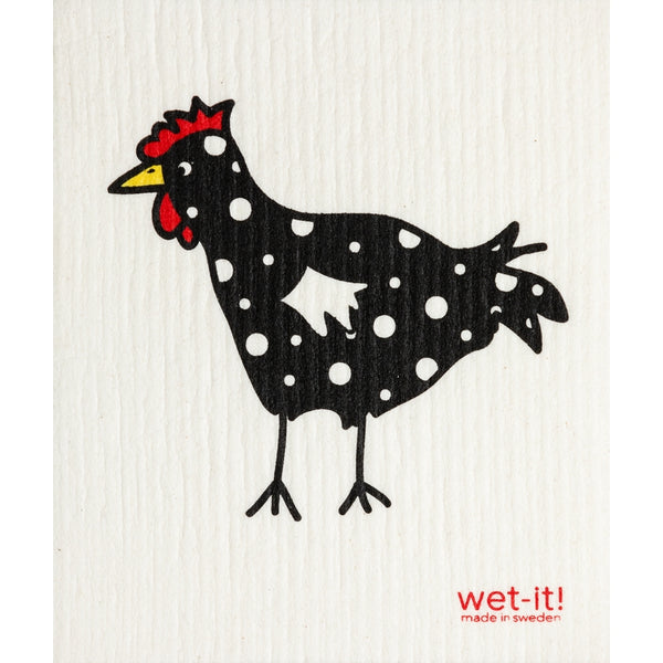 Spotted Black Chicken Swedish Cloth - touchGOODS
