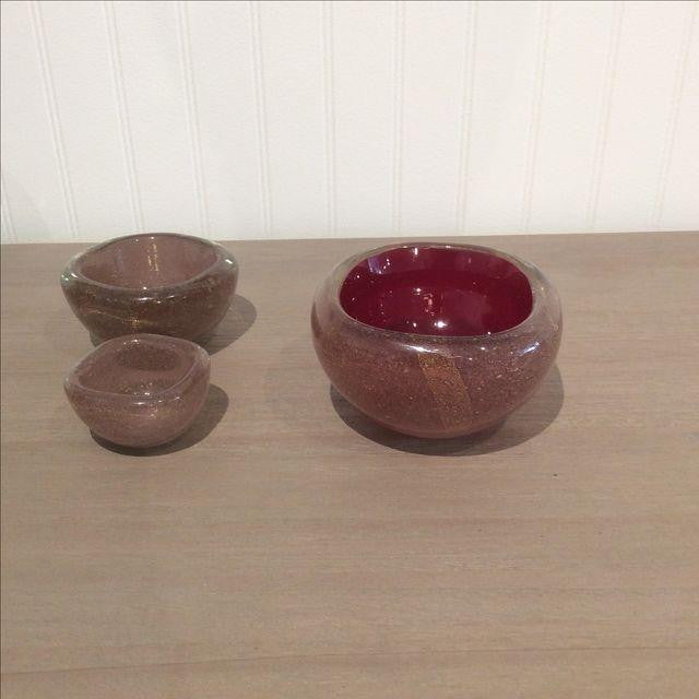 Set of 2 Carlo Scarpa Bollicine Murano Glass Bowls (2 smaller size bowls) | touchGOODS