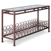 Wine Console Table With Glass - touchGOODS