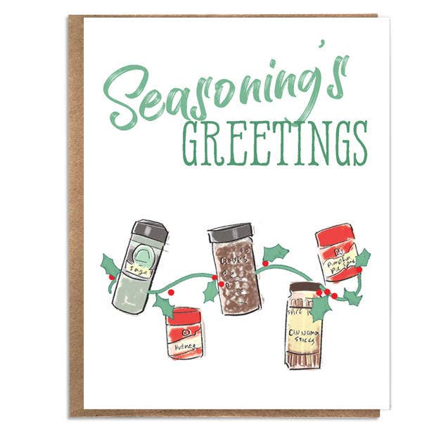 Seasoning's Greetings; Funny Christmas Card - touchGOODS
