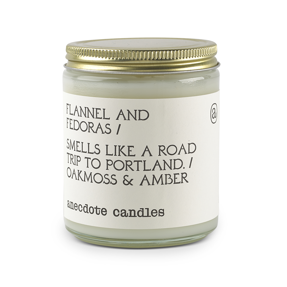 Flannel & Fedoras (Oakmoss & Amber) Glass Jar Candle - touchGOODS