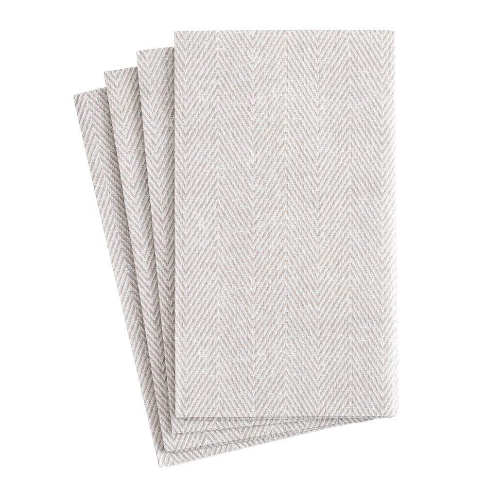 Jute Paper Linen Guest Towel Napkins in Flax - 12 Per Package - touchGOODS