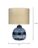Batik Table Lamp Blue and Cream - Small - touchGOODS