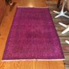 Vintage Over-Dyed Turkish Area Rug in Magenta 3′2″ × 6′4″ | touchGOODS