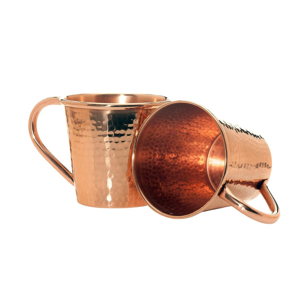 Solid Copper Moscow Mule Mug, Copper Handle, 12 oz - touchGOODS