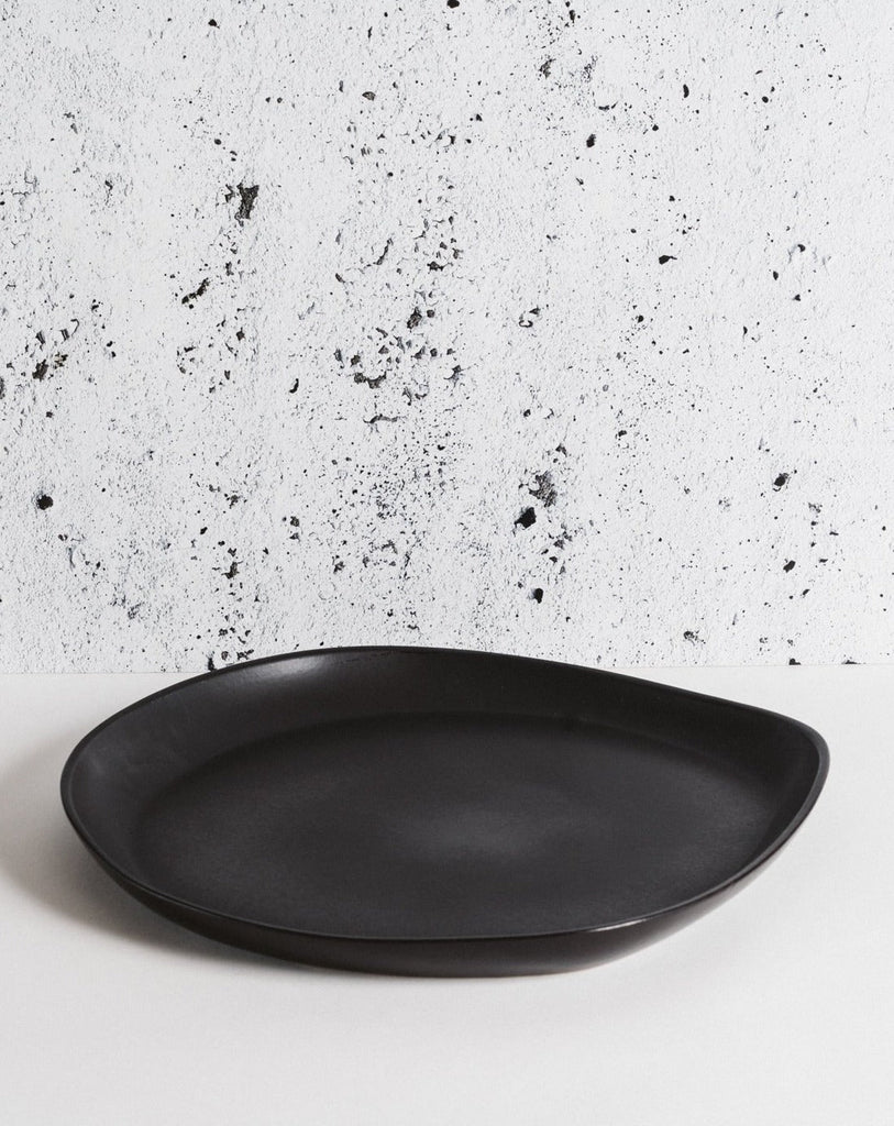 Stoneware Serving Platter | Round Dadasi - Matte White - touchGOODS