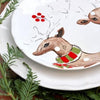 Deer Friends Set 4 Salad Plates 9", White - touchGOODS