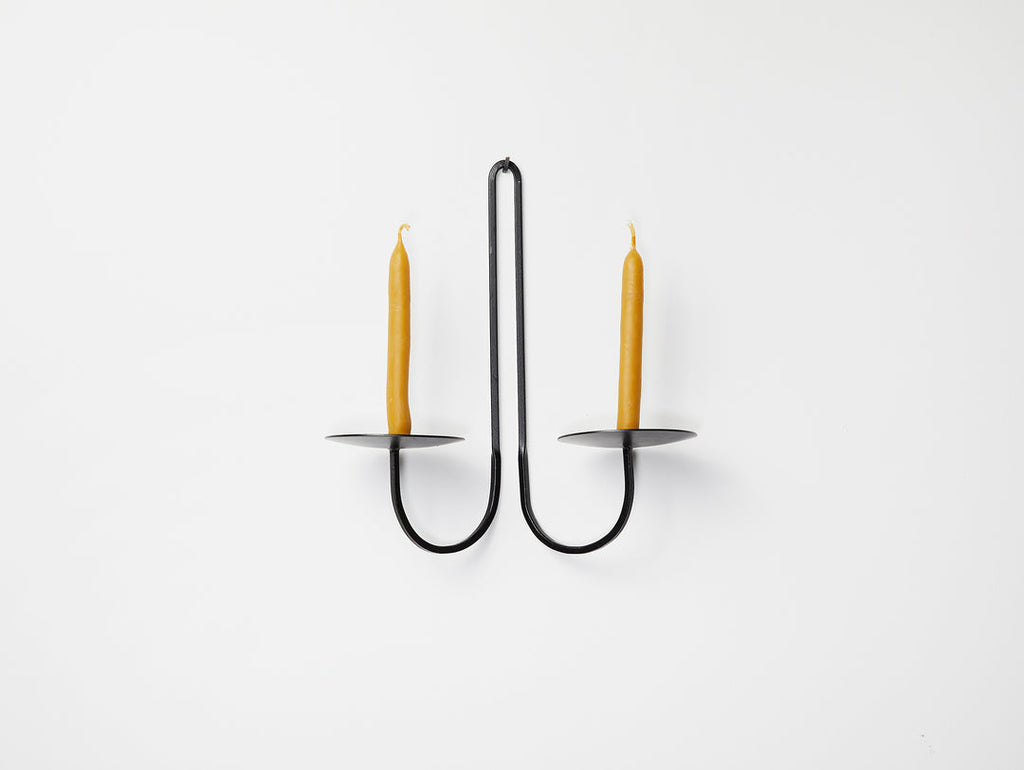 Double Armed Iron Candle Holder - touchGOODS