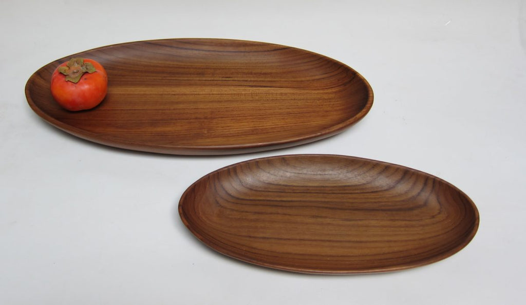 Teak Wood Oval Platter - Large - touchGOODS