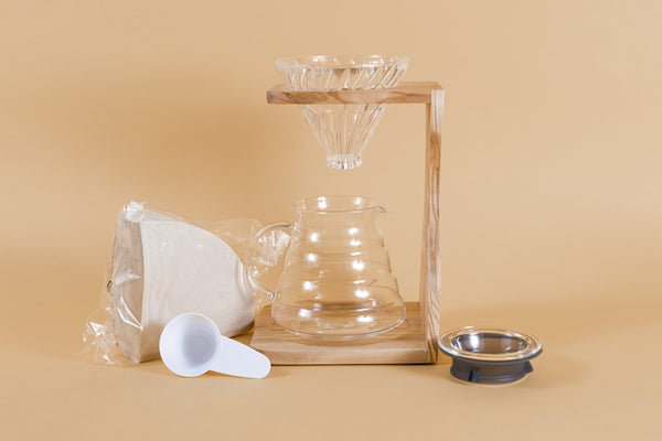 Olive Wood Pour Over Stand Set - touchGOODS