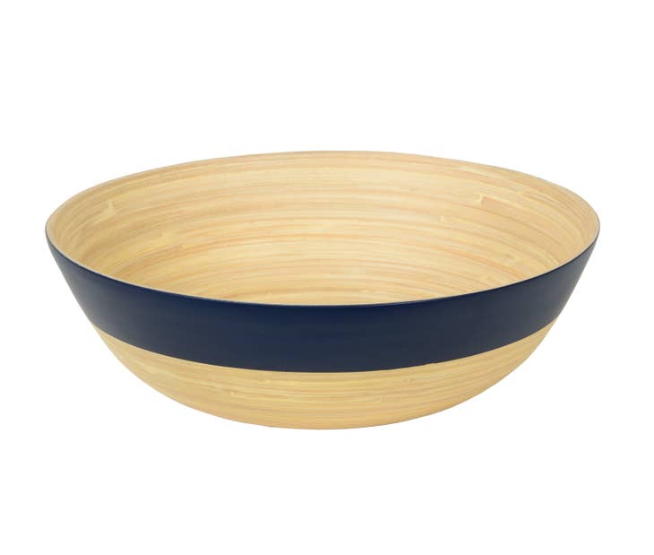 Large Shallow Matte Bamboo Serving Bowl - touchGOODS