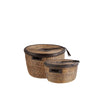 Reeds Basket with Flat Lid, Set of 2 - touchGOODS