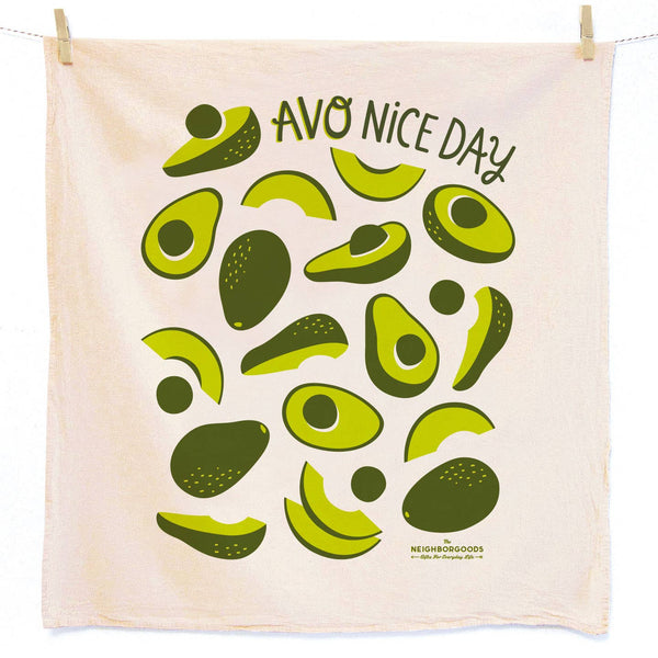 Avocado Avo Nice Day Dish Towel - touchGOODS