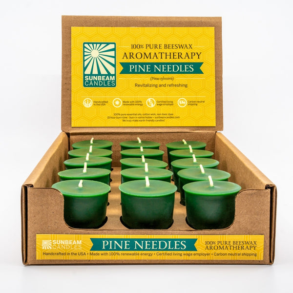 Beeswax Pine Needles Aromatherapy Votives - touchGOODS