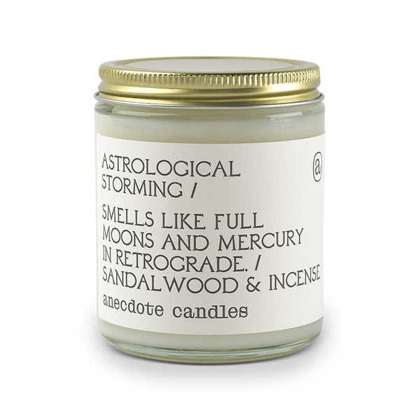 Astrological Storming (Sandalwood & Incense) Glass Jar Candle - touchGOODS