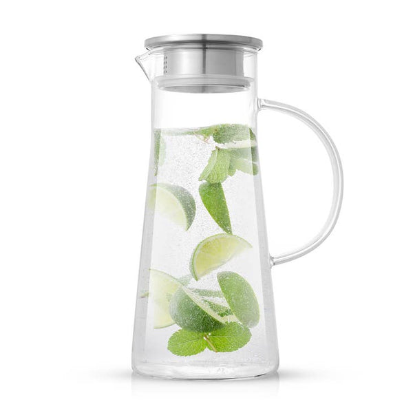 Breeze Glass Drink Water Pitcher with Stainless Steel Lid - touchGOODS
