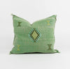 BIB Pillow 20" x 20" Green Cactus Silk Moroccan - touchGOODS
