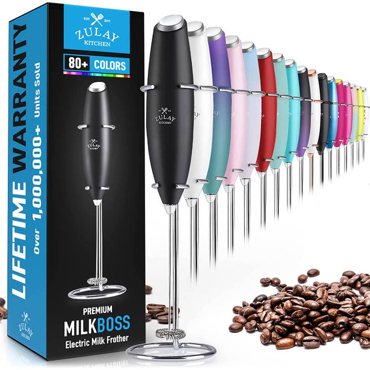 Zulay Kitchen High Powered Milk Frother Foam Maker - I Love Coffee