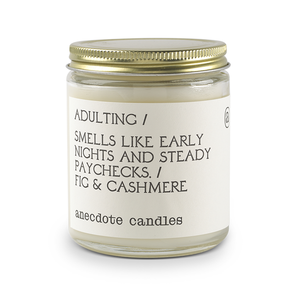 Adulting (Fig & Cashmere) Glass Jar Candle - touchGOODS