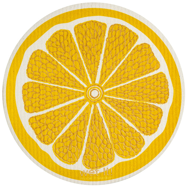 Lemon Round Swedish Cloth - touchGOODS