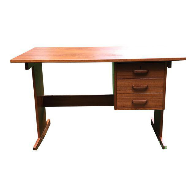 Vintage Danish Modern Teak Desk | touchGOODS
