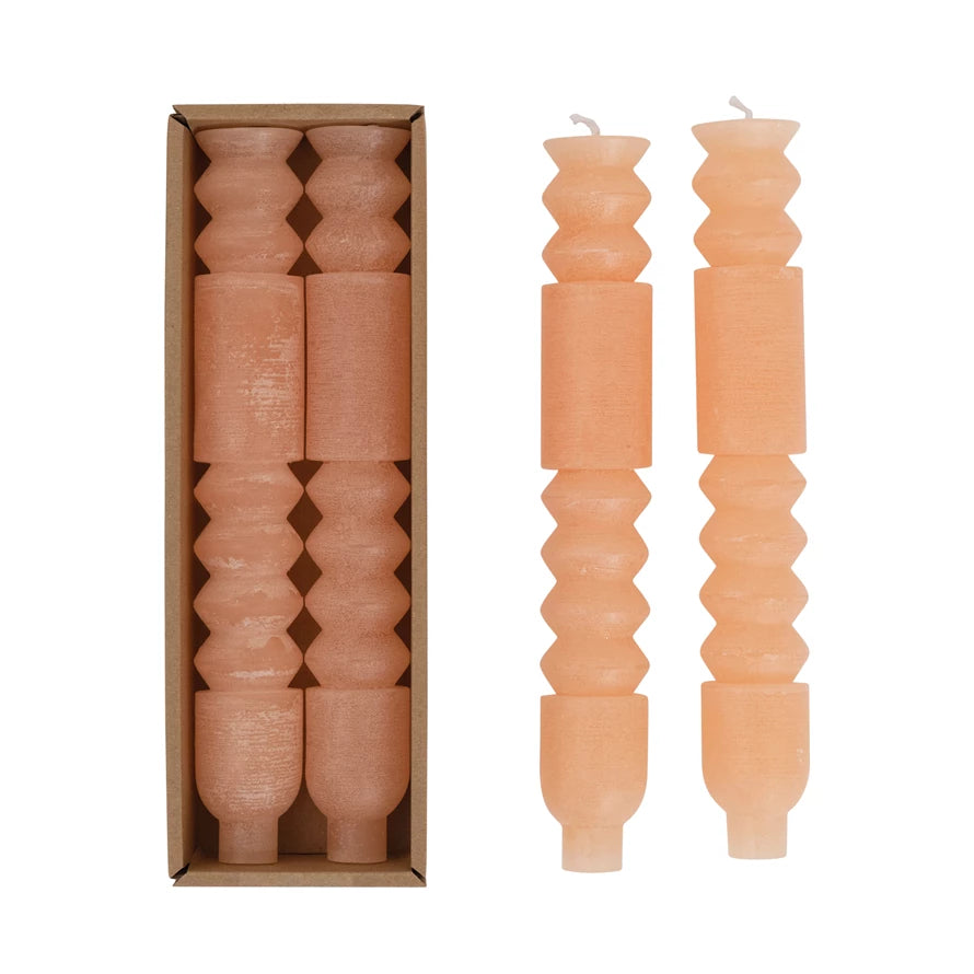 Unscented Totem Taper Candles in Box, Set of 2 - touchGOODS