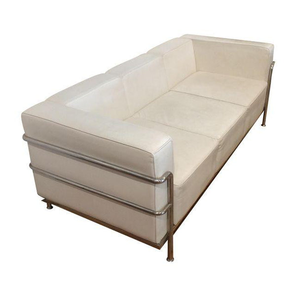 Le Corbusier Style White Leather Sofa | touchGOODS