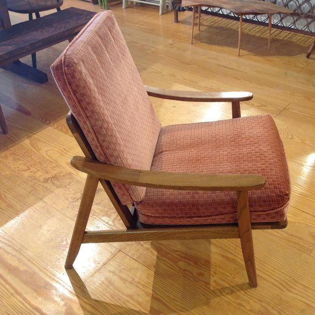 Vintage Mid-Century Oak & Burnt Orange Arm Chair | touchGOODS