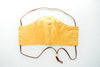 Face Mask, Lined, Reversible, Adjustable, Yellow, Blue/White | touchGOODS