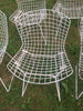 Vintage Harry Bertoia Knoll White Wire Chairs - Set of 5 - touchGOODS