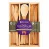 12-Pc. Reusable Bamboo Flatware Set with Storage Case - touchGOODS