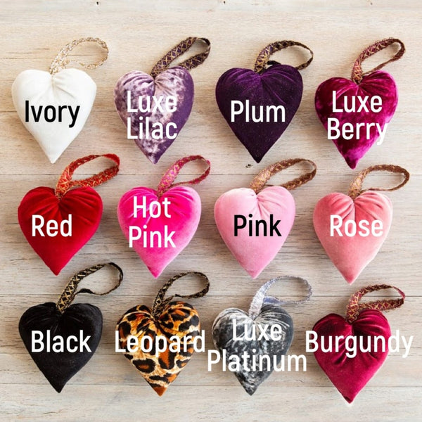 Assorted Handmade Velvet Hearts - touchGOODS