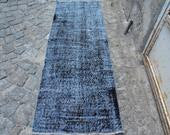 Vintage Over Dyed Turkish Runner 2.2' x 6.4' | touchGOODS