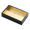 Lacquer Guest Towel Napkin Holder in Black & Gold - touchGOODS