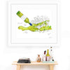Vineyards of Long Island Watercolor Prints by Jackie Maloney "Chardonnay Version" - touchGOODS
